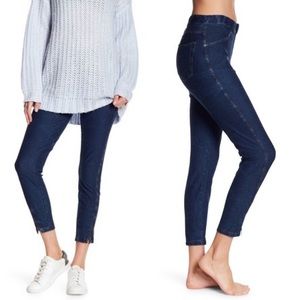 HUE Denim Ankle Zip Skimmer Leggings ✨NWT✨